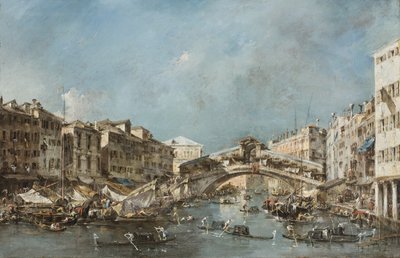 Die Rialtobrücke, ca. 1775 von Francesco Guardi